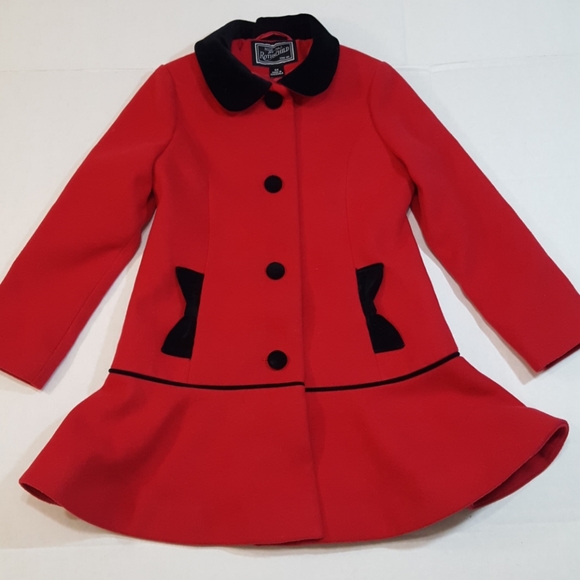 Rothschild Other - Rothschild Girls Coat Jacket Red Black Bow Size 6X